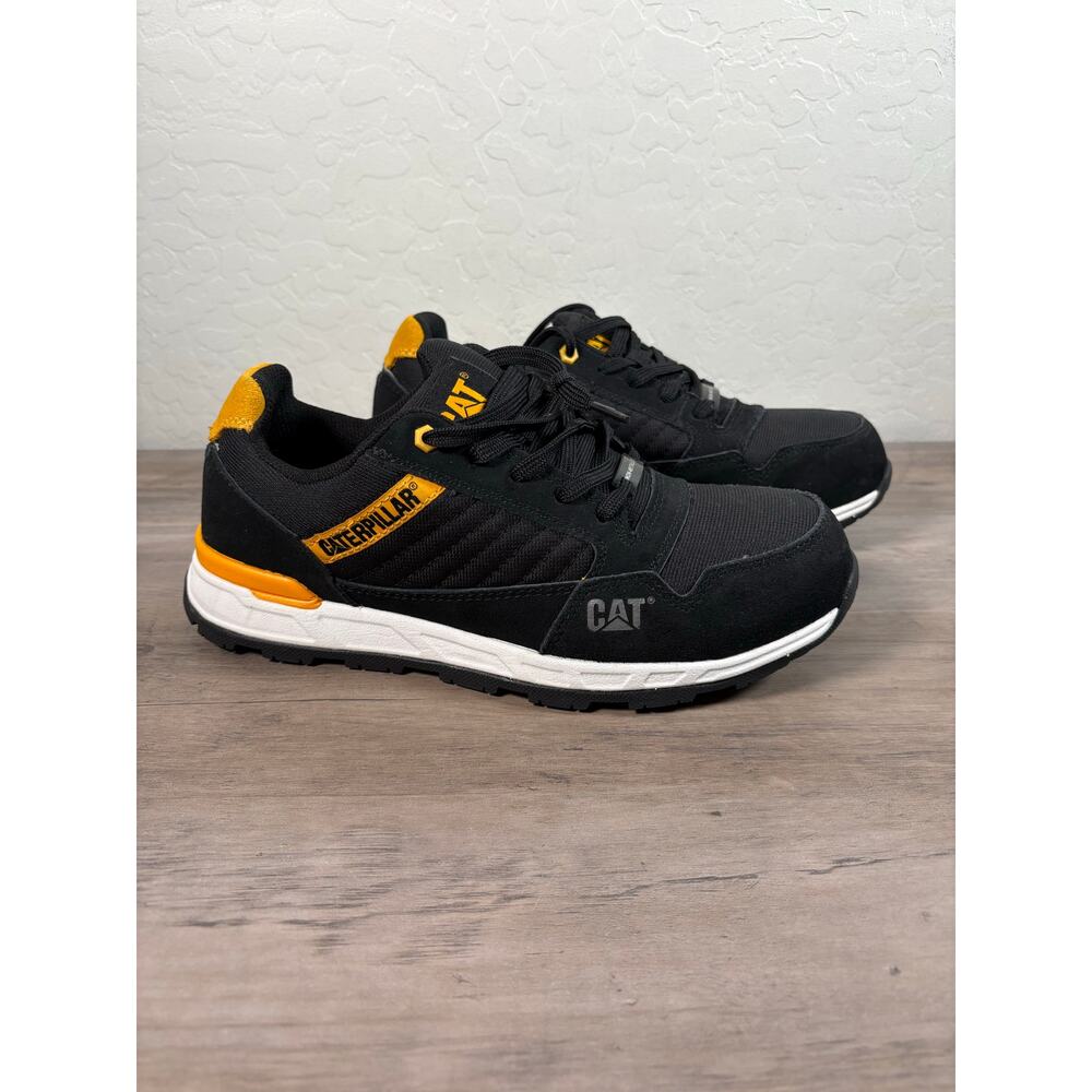Caterpillar Venward Black Yellow Safety Toe Work Shoe Women's Size 10 EU 41 NWOB